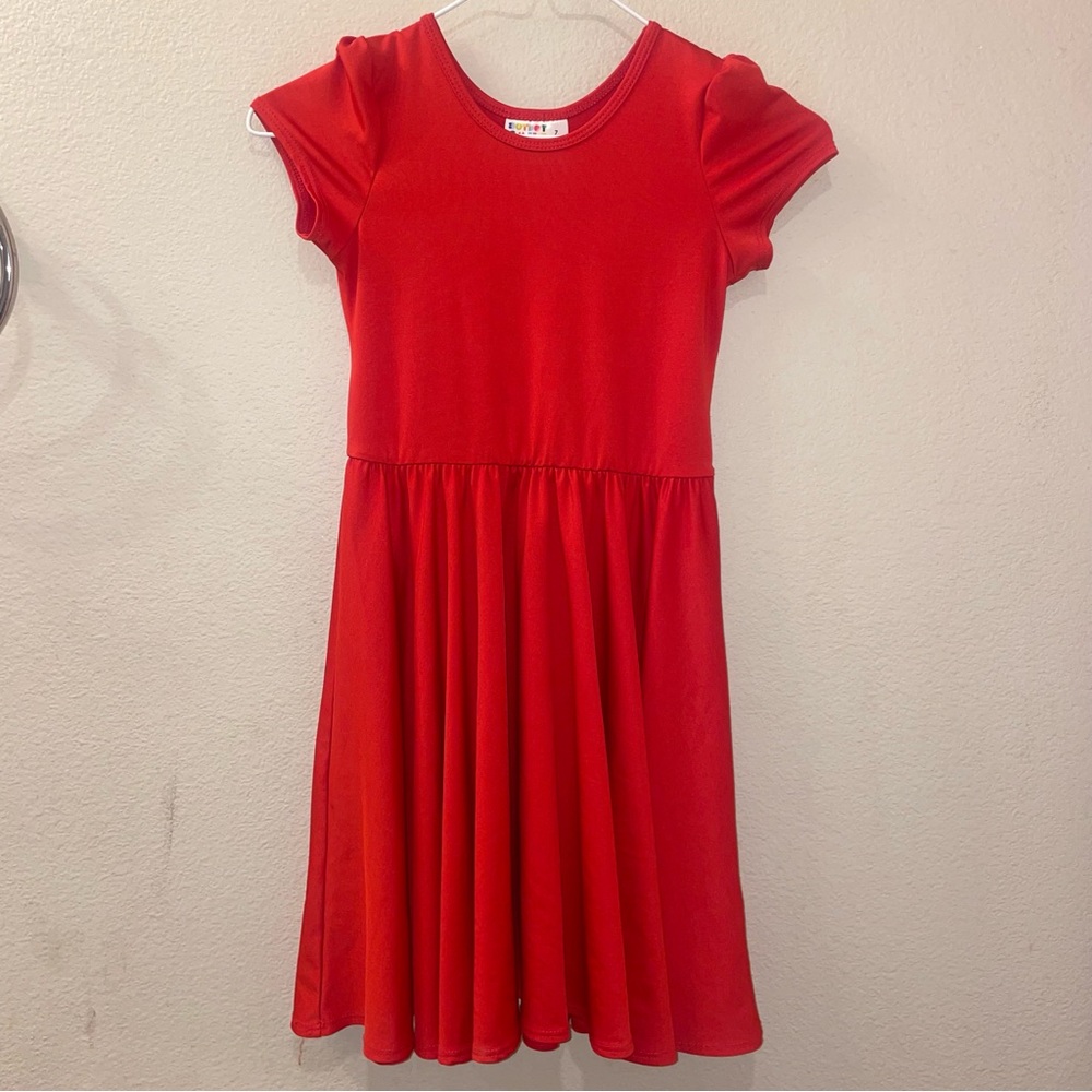 Dot Dot Smile Red Cap Sleeve Dress - Silky, Cool Material